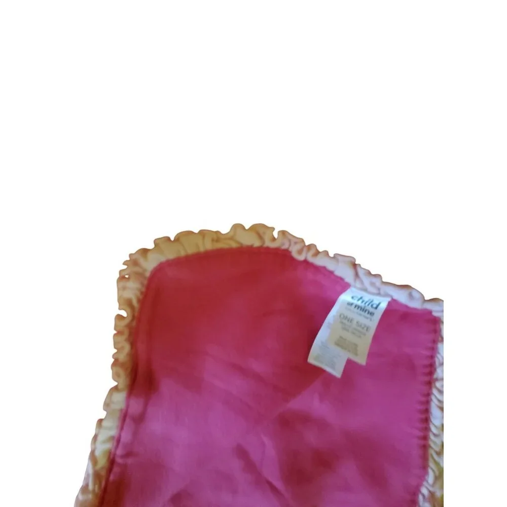 Child of Mine by Carters baby blanket pink elephants cotton 26x26